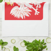 Polnischer Adlerschild Geschirrtuch (Gefaltet)