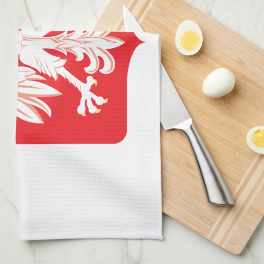 Polnischer Adlerschild Geschirrtuch (Viertel Falte)