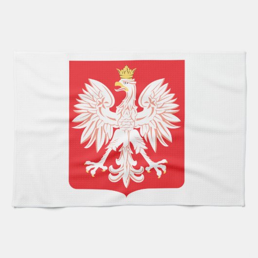 Polnischer Adlerschild Geschirrtuch (Horizontal)