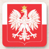 Polnischer Adlerschild Getränkeuntersetzer (Vorderseite)