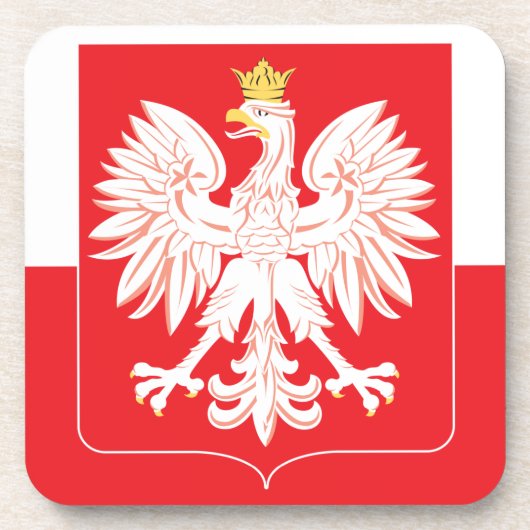 Polnischer Adlerschild Getränkeuntersetzer (Vorderseite)