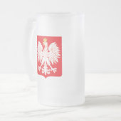 Polnischer Adlerschild Mattglas Bierglas (Vorderseite Links)