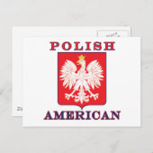 Polnischer Adlerschild Postkarte (Vorne/Hinten)