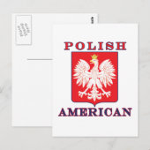 Polnischer Adlerschild Postkarte (Vorne/Hinten)