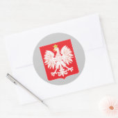 Polnischer Adlerschild Runder Aufkleber (Umschlag)
