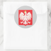 Polnischer Adlerschild Runder Aufkleber (Tasche)