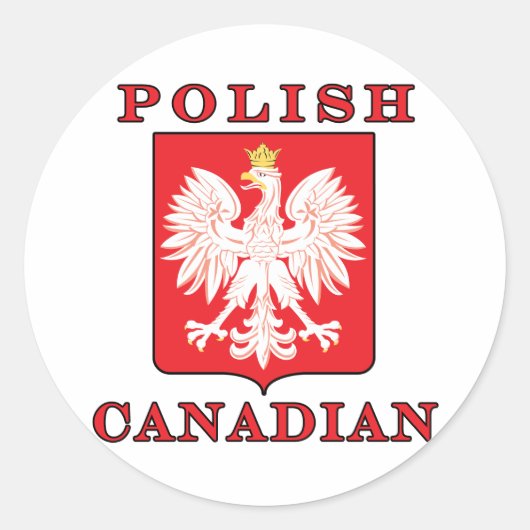 Polnischer Adlerschild Runder Aufkleber (Vorderseite)