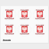 Polnischer Adlerschild Runder Aufkleber (Blatt)