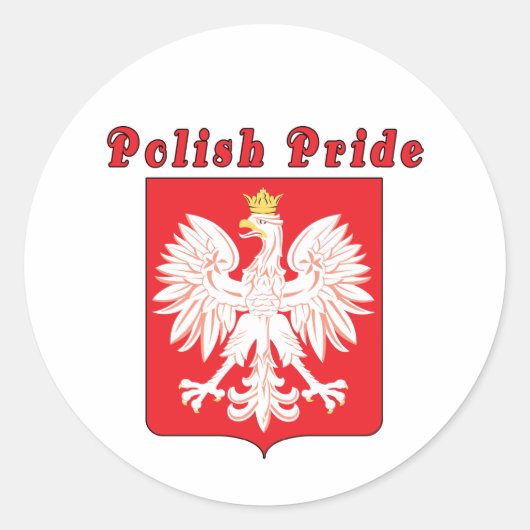 Polnischer Adlersticker Runder Aufkleber (Vorderseite)