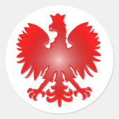 Polnischer Adlersticker Runder Aufkleber (Vorderseite)