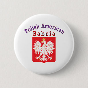 Polnischer Amerikaner Babcia Button