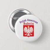 Polnischer Amerikaner Babcia Button (Vorne & Hinten)