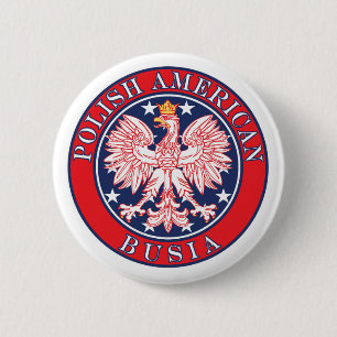 Polnischer Amerikaner Busia Button