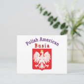 Polnischer Amerikaner Busia Postkarte (Stehend Vorderseite)