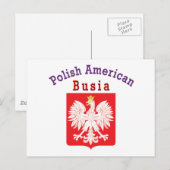 Polnischer Amerikaner Busia Postkarte (Vorne/Hinten)