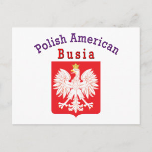 Polnischer Amerikaner Busia Postkarte