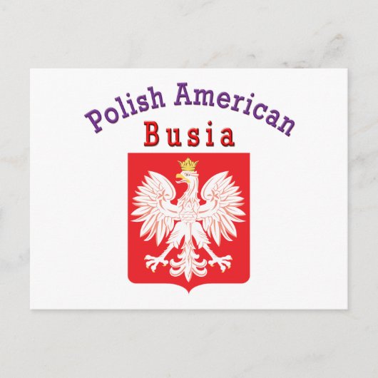 Polnischer Amerikaner Busia Postkarte (Vorderseite)