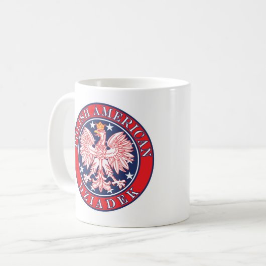 Polnischer Amerikaner Dziadek Kaffeetasse (Vorderseite Links)