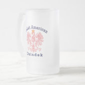 Polnischer Amerikaner Dziadek Mattglas Bierglas (Vorderseite Links)