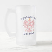 Polnischer Amerikaner Dziadek Mattglas Bierglas (Links)