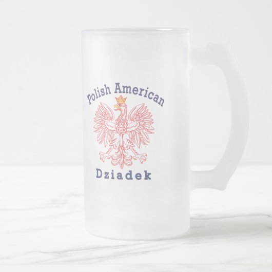 Polnischer Amerikaner Dziadek Mattglas Bierglas (Rechts)