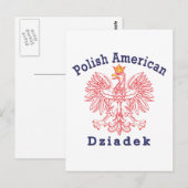 Polnischer Amerikaner Dziadek Postkarte (Vorne/Hinten)