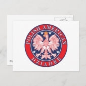 Polnischer Amerikaner Dziadek Postkarte (Vorne/Hinten)