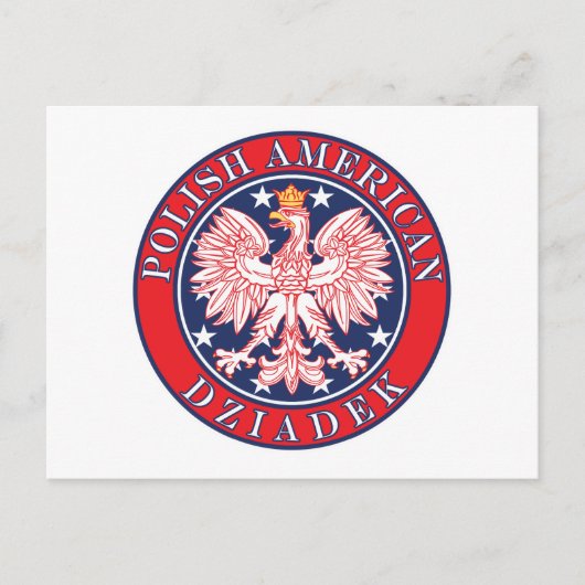 Polnischer Amerikaner Dziadek Postkarte (Vorderseite)