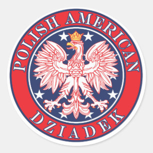 Polnischer Amerikaner Dziadek Runder Aufkleber