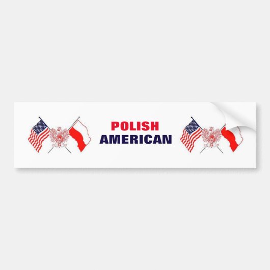 POLNISCHER AMERIKANISCHER AUTOAUFKLEBER (Vorne)