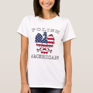 Polnischer amerikanischer Flaggenadler T-Shirt