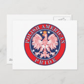 Polnischer amerikanischer Stolz Postkarte (Vorne/Hinten)