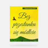 Polnischer Bibelverse | Werset Biblijny | Polen Acrylschild (Vorderseite)