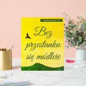 Polnischer Bibelverse | Werset Biblijny | Polen Acrylschild (Hochzeit)