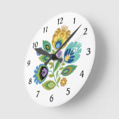 Polnischer Blumengelber Ochsenuhr Runde Wanduhr (Winkel)