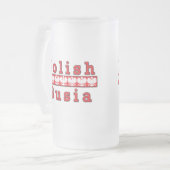 Polnischer Busia Eagles Mattglas Bierglas (Vorderseite Links)