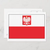 Polnischer Falkenflagge Postkarte (Vorne/Hinten)