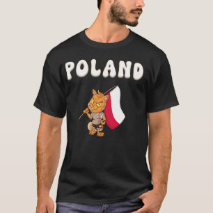 Polnischer Fan Polen Katze T-Shirt
