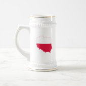 Polnischer Flag Beer Stein Bierglas (Links)
