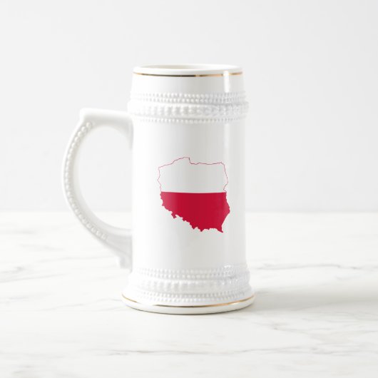 Polnischer Flag Beer Stein Bierglas (Links)