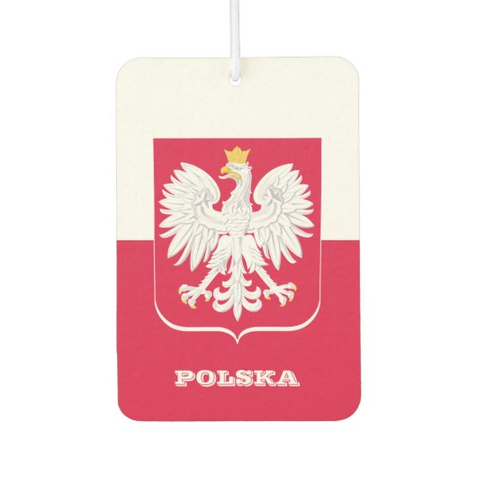 Polnischer Flag Car Air Freshener, Polen Autolufterfrischer (Vorderseite)