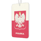 Polnischer Flag Car Air Freshener, Polen Autolufterfrischer (Links)