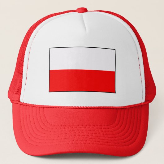 Polnischer Flag Trucker Hut Truckerkappe (Vorderseite)