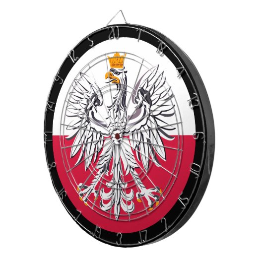 Polnischer Flaggendartboard & Dartboards / Spielbr Dartscheibe (Vorderseite rechts)