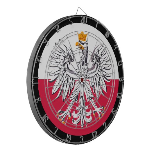 Polnischer Flaggendartboard & Dartboards / Spielbr Dartscheibe (Vorderseite Links)