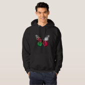 Polnischer Flaggenschmetterling Hoodie (Vorne ganz)
