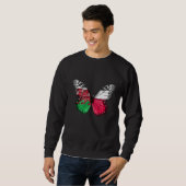 Polnischer Flaggenschmetterling Sweatshirt (Vorne ganz)