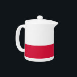 Polnischer Flaggenteapot<br><div class="desc">Fügen Sie eine Touch polnischer Eleganz zu Ihrer Teezeit mit unserem exquisiten Teekessel mit polnischer Flagge hinzu! Dieser Teekessel mit viel Liebe zum Detail ist mehr als nur ein funktioneller Gegenstand, er ist ein Feiern des polnischen Erbes und des kulturellen Stolzes. Das auffallende Design zeigt die berühmte polnische Fahne und...</div>