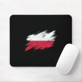 Polnischer Fußballfan zerfetzte Flagge Nationalsto Mousepad (Mit Mouse)