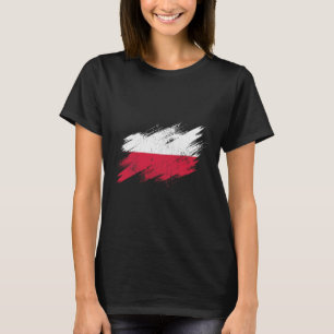 Polnischer Fußballfan zerfetzte Flagge Nationalsto T-Shirt
